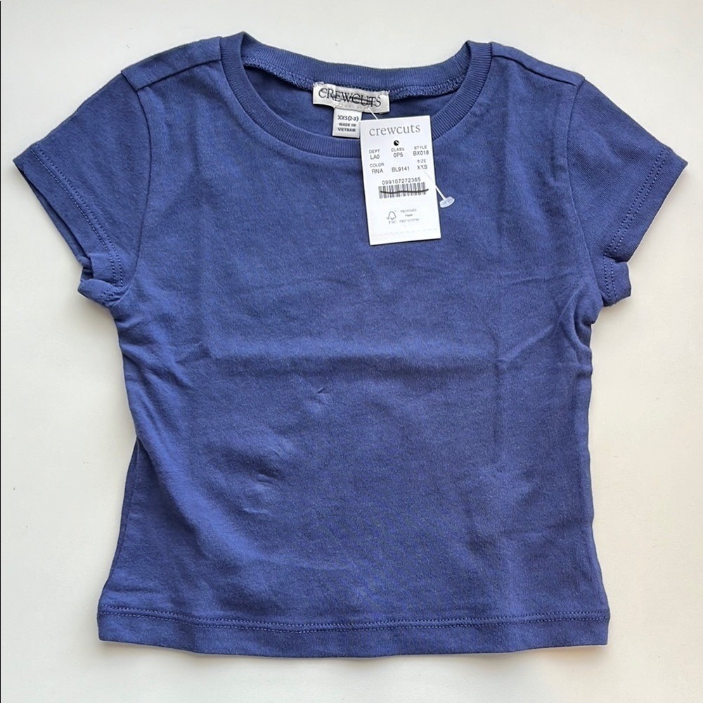 Crewcuts Ribbed T Shirt Size XXS Blue